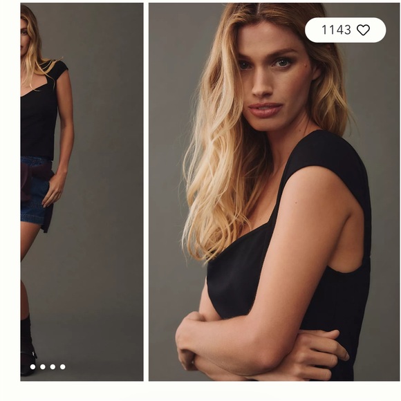 Anthropologie - Maeve- Back cut-out and sweetheart neckline 🖤 - Picture 4 of 7